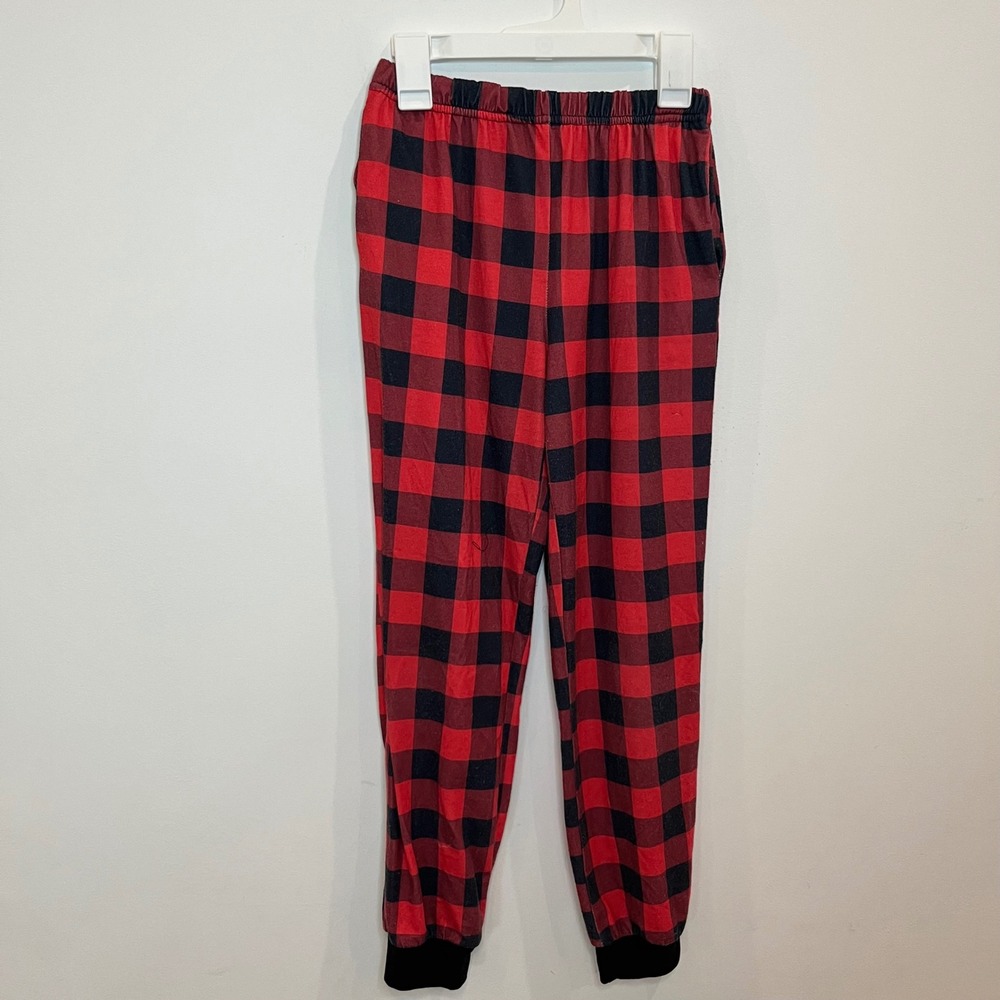 Arshiner Red Black Buffalo Plaid Pajama Joggers Sleep Pants Boys Size 14